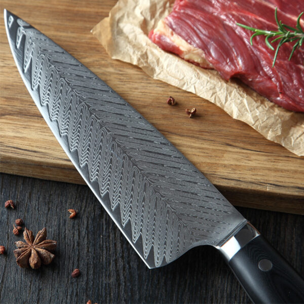 K0101C 8 Inch Japanese VG10 Damascus Chef Knife - Image 2