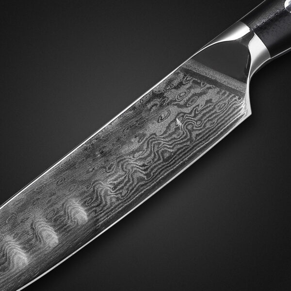 K0102E 5 Inch Japanese VG10 Damascus Santoku Knife - Image 2