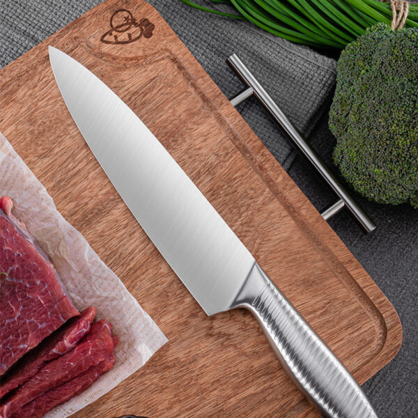 K0301 Kitchen Knife Set with Embossed Hollow Handle - Image 3